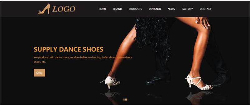 pbootcms拉丁舞鞋网站模板